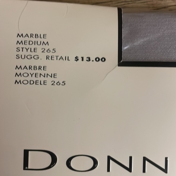 NWT Donna Karan Sheer Satin Hosiery Control Top Medium color Marble - Picture 3 of 4